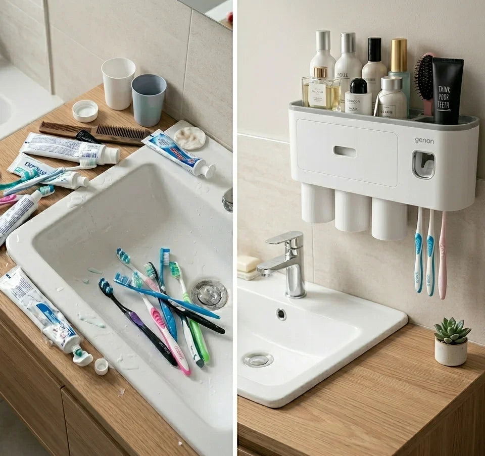 Tooth brush Holder No drill Wall Mounted