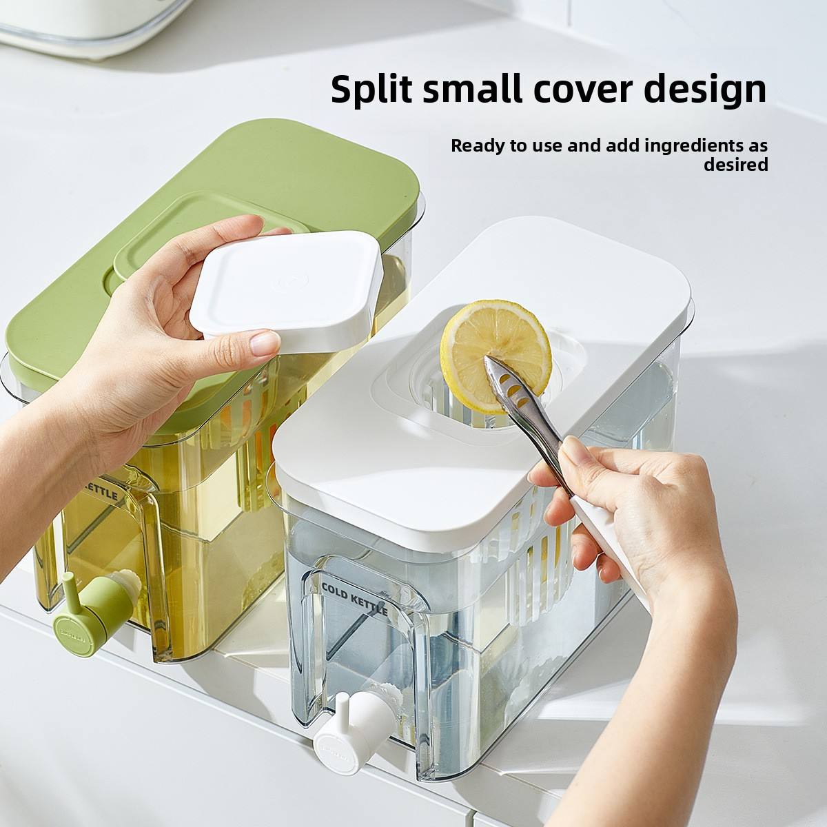Cold Kettle Jug with Faucet – Fridge Door Pitcher & Fruit Infuser